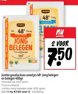 Jumbo Jumbo goudse kaas sneetjes 48+ Jong belegen en belegen aanbieding