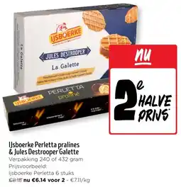 Jumbo IJsboerke Perletta pralines & Jules Destrooper Galette aanbieding