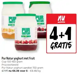Jumbo Pur Natur yoghurt met fruit aanbieding