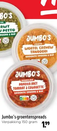 Jumbo Jumbo's groentenspreads aanbieding