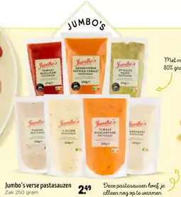 Jumbo Jumbo's verse pastasauzen aanbieding