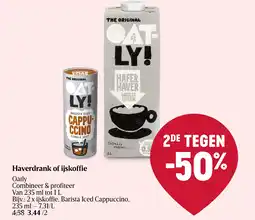 Delhaize Haverdrank of ijskoffie aanbieding