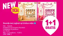 Delhaize Roomijs met yoghurt op Griekse wijze aanbieding