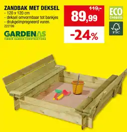 Hubo Zandbak met deksel aanbieding