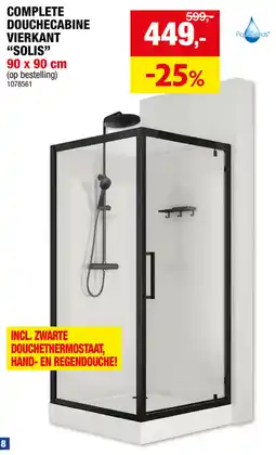Hubo Complete douchecabine vierkant solis aanbieding