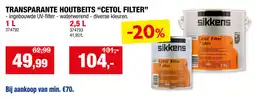 Hubo Transparante Houtbeits Cetol Filter aanbieding