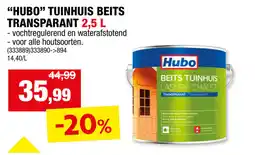 Hubo Hubo Tuinhuis Beits Transparant aanbieding