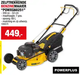 Hubo Zelftrekkende Benzinemaaier "POWXG60251" aanbieding