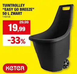 Hubo Tuintrolley easy go breeze zwart aanbieding