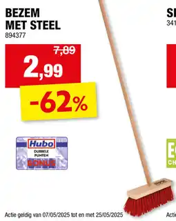 Hubo Bezem met steel aanbieding