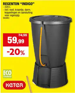 Hubo Regenton Indigo aanbieding