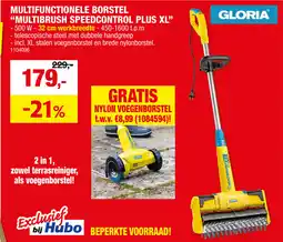 Hubo Multifunctionele borstel multibrush speedcontrol plus XL aanbieding