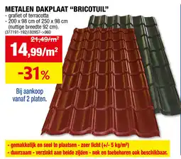 Hubo Metalen Dakplaat Bricotuil aanbieding