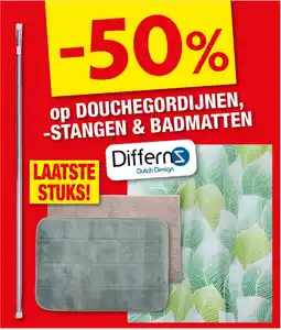 Hubo Douchegordijnen, stangen & badmatten aanbieding