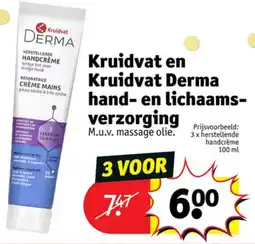 Kruidvat Kruidvat en Kruidvat Derma huid- en lichaamsverzorging aanbieding