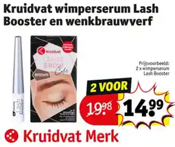 Kruidvat Kruidvat wimperserum Lash Booster en wenkbrauwverf aanbieding