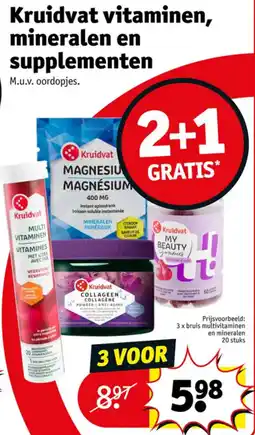 Kruidvat Kruidvat vitaminen, mineralen en supplementen aanbieding
