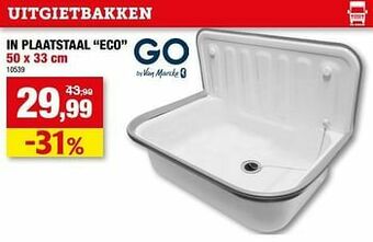 Hubo Uitgietbakken in plaatstaal eco aanbieding
