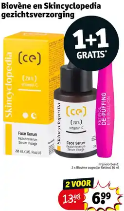 Kruidvat Biovène en Skincyclopedia gezichtsverzorging aanbieding