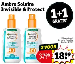 Kruidvat Ambre Solaire Invisible & Protect aanbieding