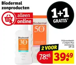 Kruidvat Biodermal zonproducten aanbieding