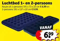 Kruidvat Luchtbed 1- en 2-persoons aanbieding