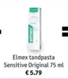 Kruidvat Elmex tandpasta Sensitive Original aanbieding