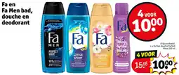 Kruidvat Fa en Fa Men bad, douche en deodorant aanbieding