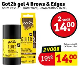 Kruidvat Got2b gel 4 Brows & Edges aanbieding