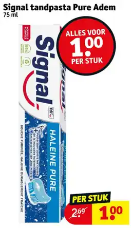 Kruidvat Signal tandpasta Pure Adem aanbieding