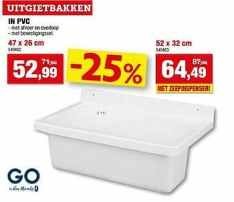 Hubo Uitgietbakken in pvc aanbieding