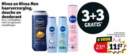 Kruidvat Nivea en Nivea Men haarverzorging, douche en deodorant aanbieding