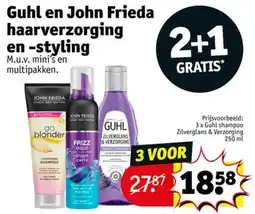 Kruidvat Guhl en John Frieda haarverzorging en -styling aanbieding
