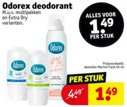 Kruidvat Odorex deodorant aanbieding