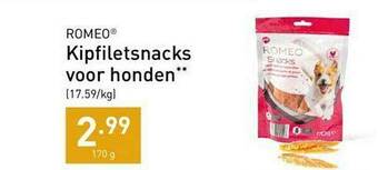 ALDI Kipfiletsnacks Voor Honden aanbieding