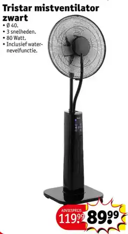 Kruidvat Tristar mistventilator zwart aanbieding