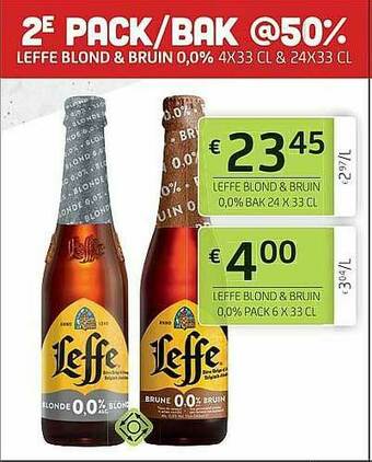 BelBev Leffe Blond & Bruin aanbieding