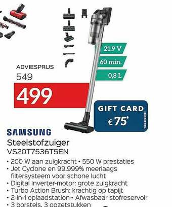 Selexion Steelstofzuiger aanbieding