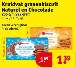 Kruidvat Kruidvat granenbiscuit Naturel en Chocolade aanbieding