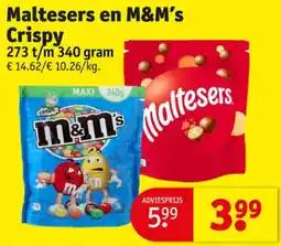 Kruidvat Maltesers en M&M's Crispy aanbieding