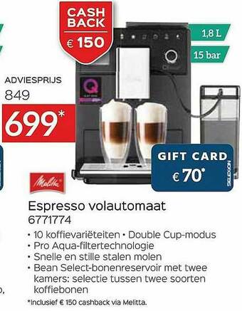 Selexion Espresso Volautomaat aanbieding