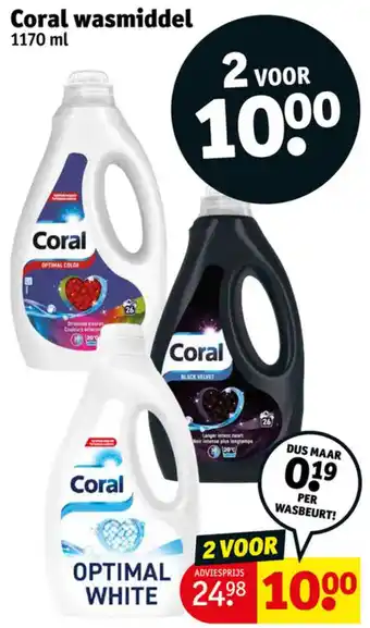 Kruidvat Coral wasmiddel aanbieding