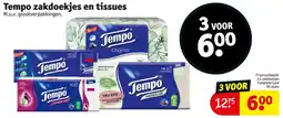 Kruidvat Tempo zakdoekjes en tissues aanbieding