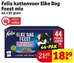 Kruidvat Felix kattenvoer Elke Dag Feest mix aanbieding