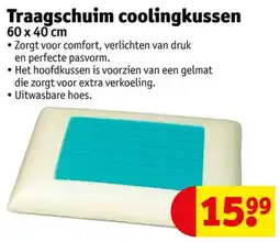 Kruidvat Traagschuim coolingkussen aanbieding