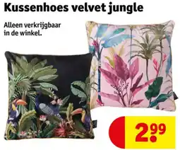 Kruidvat Kussenhoes velvet jungle aanbieding
