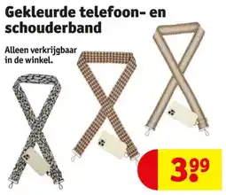 Kruidvat Gekleurde telefoon en schouderband aanbieding