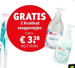 Kruidvat 2 Kruidvat zeeppompjes aanbieding