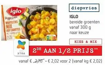Spar Colruyt Iglo bereide groenten aanbieding