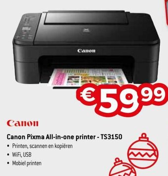 Exellent Canon Pixma All-in-one printer - TS3150 aanbieding